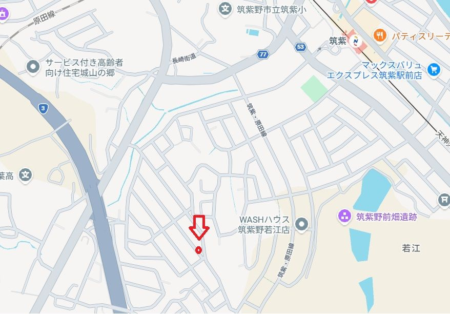 筑紫野市大字筑紫　売り土地の地図