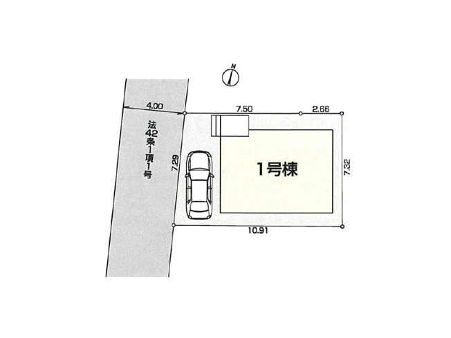 【区画図】 | 練馬区関町南3丁目　新築一戸建住宅　全1棟　(保谷店) | 第一種低層住居専用地域ならではの落ち着いたエリア。※図面を基に作成しています。現況と異なる場合は現況を優先いたします。