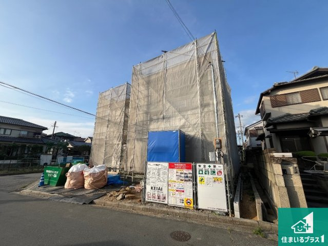 加古川市野口町北野　第13期　新築一戸建ての外観|周辺は落ち着いた街並みの住宅地！子育てがしやすい住環境です！まだ未完成ですが、現地でしかわからない事もございます。是非一度ご覧ください。