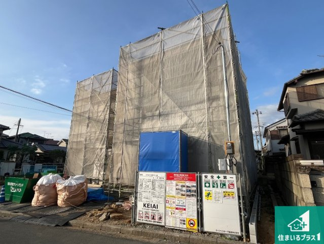 加古川市野口町北野　第13期　新築一戸建ての外観|周辺は落ち着いた街並みの住宅地！子育てがしやすい住環境です！まだ未完成ですが、現地でしかわからない事もございます。是非一度ご覧ください。