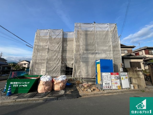 加古川市野口町北野　第13期　新築一戸建ての外観|周辺は落ち着いた街並みの住宅地！子育てがしやすい住環境です！まだ未完成ですが、現地でしかわからない事もございます。是非一度ご覧ください。