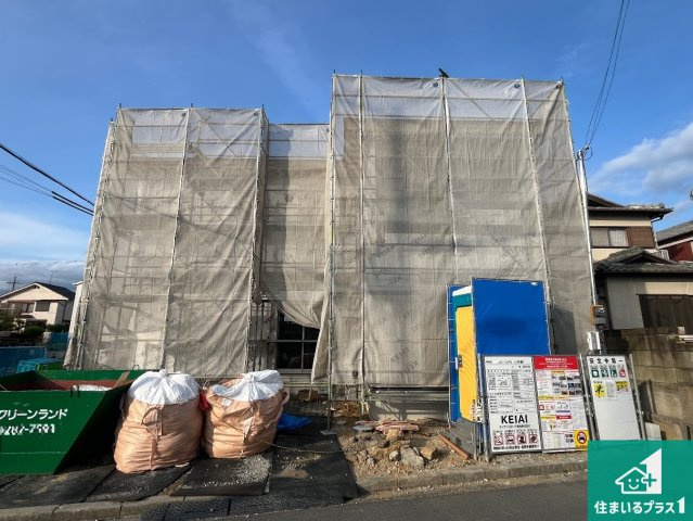 加古川市野口町北野　第13期　新築一戸建ての外観|周辺は落ち着いた街並みの住宅地！子育てがしやすい住環境です！まだ未完成ですが、現地でしかわからない事もございます。是非一度ご覧ください。