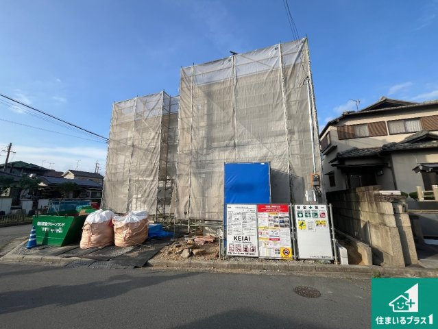 加古川市野口町北野　第13期　新築一戸建ての外観|周辺は落ち着いた街並みの住宅地！子育てがしやすい住環境です！まだ未完成ですが、現地でしかわからない事もございます。是非一度ご覧ください。