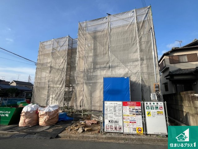 加古川市野口町北野　第13期　新築一戸建ての外観|周辺は落ち着いた街並みの住宅地！子育てがしやすい住環境です！まだ未完成ですが、現地でしかわからない事もございます。是非一度ご覧ください。