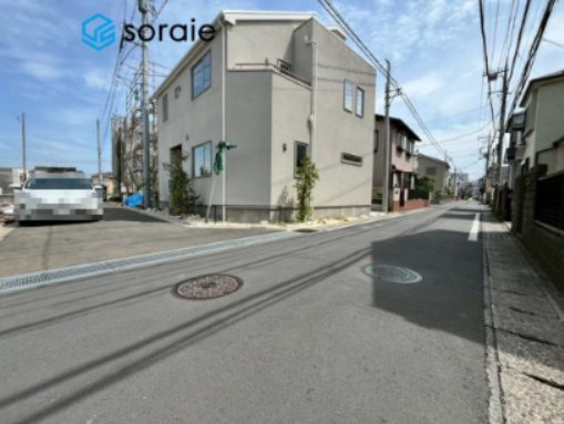 川越市寺尾　新築戸建　ピアタウンの前面道路含む現地写真|4/13　撮影