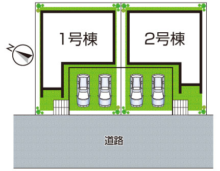 加古川市野口町北野　第12期　新築一戸建ての区画図|全2区画