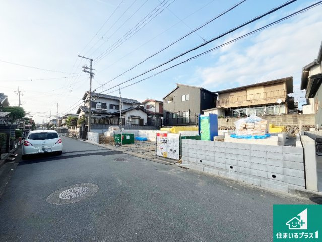 加古川市野口町北野　第12期　新築一戸建ての前面道路含む現地写真|周辺は落ち着いた街並みの住宅地！子育てがしやすい住環境です！まだ未完成ですが、現地でしかわからない事もございます。是非一度ご覧ください。