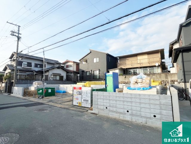 加古川市野口町北野　第12期　新築一戸建ての外観|周辺は落ち着いた街並みの住宅地！子育てがしやすい住環境です！まだ未完成ですが、現地でしかわからない事もございます。是非一度ご覧ください。

