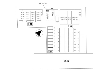 【区画図】 | エレガントヴィエⅡ