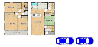 【間取り】 | 平尾　新築分譲住宅　全３区画 | 【２ＳＬＤＫ+２ＷＩＣ～４ＬＤＫ+ＷＩＣ】ゆとりのある間取りですので、子供部屋や趣味のお部屋も作れますね♪資料請求だけでもお気軽にお問い合わせください！