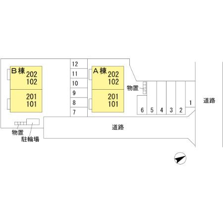 セジュール聖天　Ａの区画図