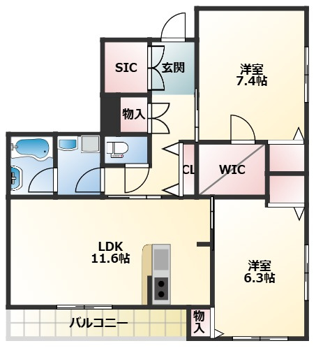 K&Yみやまちの間取り