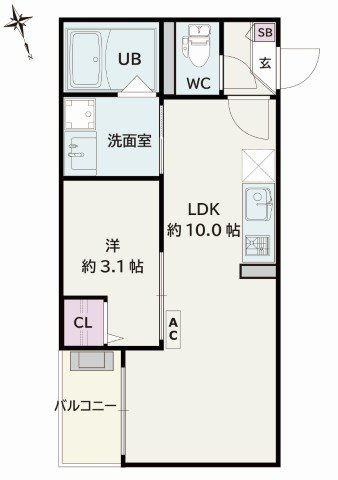 Jack hachimanⅡ　　刈谷市近郊の賃貸はクラスホーム刈谷店の間取り