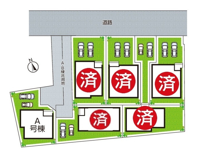 明石市二見町東二見　新築一戸建ての区画図|全6区画
