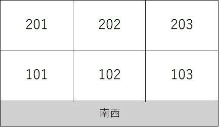 浦安市北栄４丁目のアパートの区画図