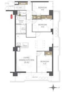 【間取り】シャトー尾頭橋 
