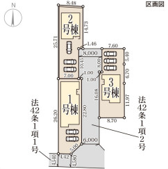 リーブルガーデン大和高田市西坊城9期の区画図