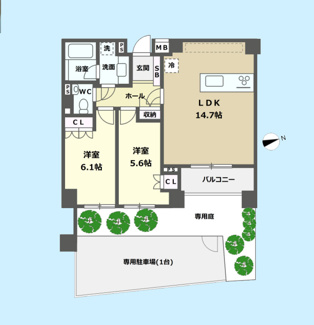 【間取り】 | ザ・パークハウス弦巻