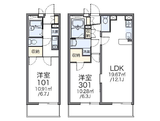 【間取り】 | レオパレス堤方Ⅱ