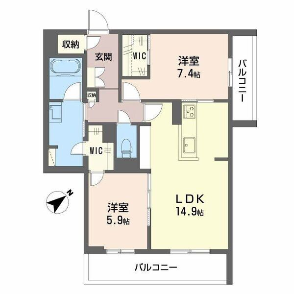 シャーメゾンスイート森小路の間取り