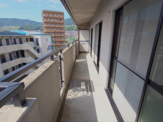 アンジェ祇園のバルコニー