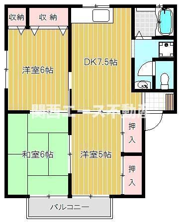 【間取り】 | グリーンシャルマンD棟