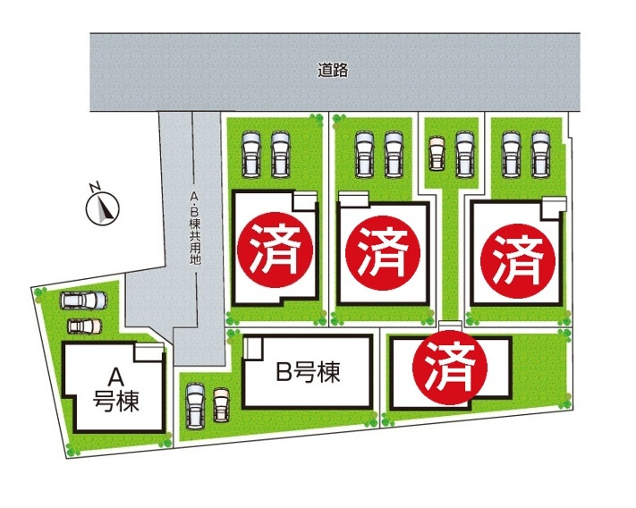 明石市二見町東二見　新築一戸建ての区画図|全6区画