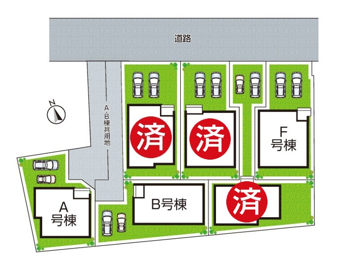 明石市二見町東二見　新築一戸建ての区画図|全6区画