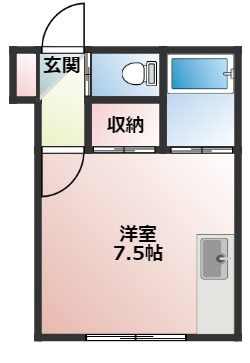 【間取り】 | ヒュース麻生B | 間取りです