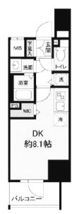 大阪市中央区安堂寺町１丁目の賃貸マンションの間取り