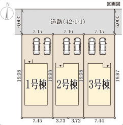 リーブルガーデン赤穂市板屋町2期の区画図