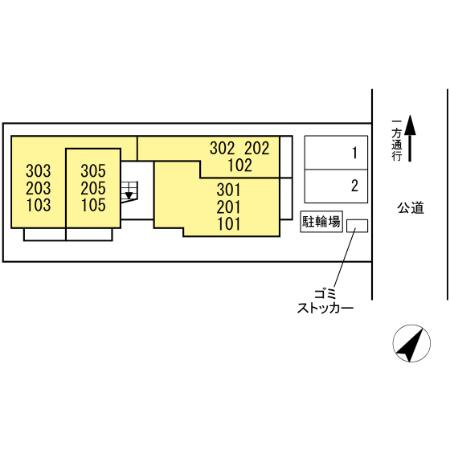 アナシエ小松川の区画図