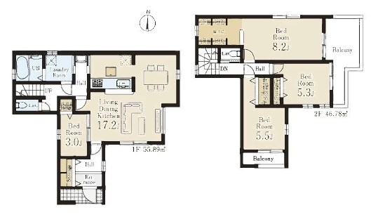 川越市大字下小坂の新築一戸建の間取り|4号棟