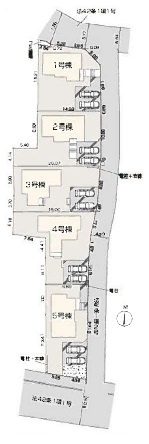 川越市大字下小坂の新築一戸建の区画図