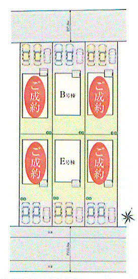 瑞穂町南平2丁目　新築戸建全6棟の区画図
