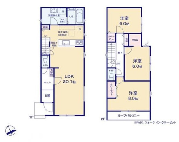 【間取り】 | 花見川区さつきが丘2丁目24-2期　2号棟　新築戸建て | 間取り図