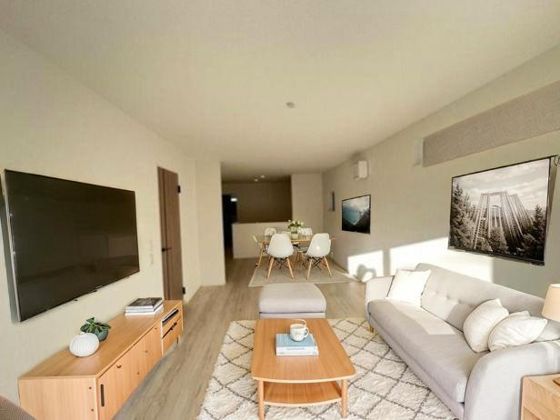 【居間・リビング】 | 花見川区さつきが丘2丁目24-2期　2号棟　新築戸建て | ※家具CGイメージです