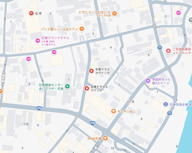 【地図】 | 石巻テラスN-WING　３階　N301