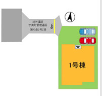 糟屋郡宇美町宇美東3丁目1期　1号棟の区画図