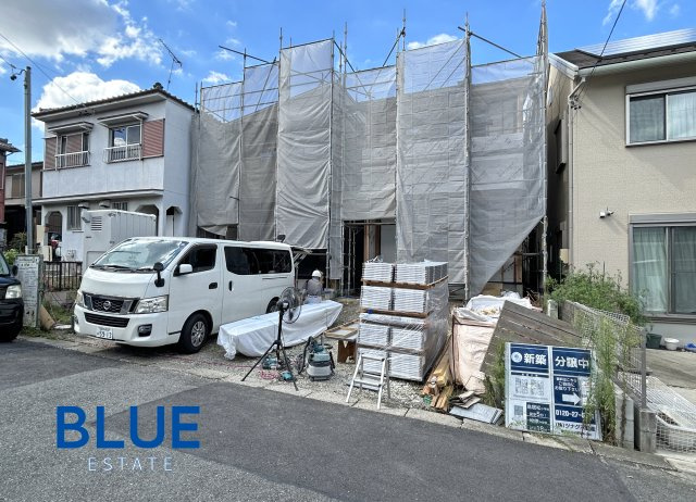 【春日井市月見町Ⅱ 1号棟】東南向き/小学校4分の前面道路含む現地写真|現地（2026.6下旬）撮影　現況：更地