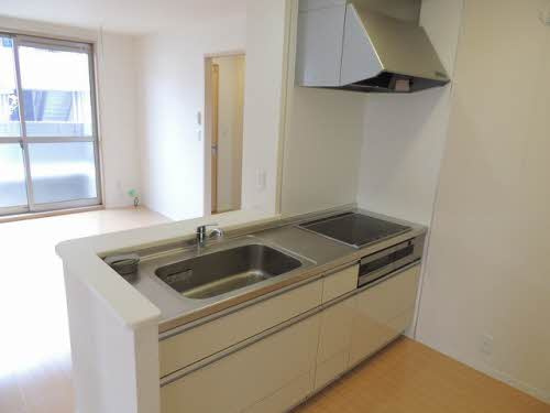 熊本市東区江津２丁目のアパートのキッチン