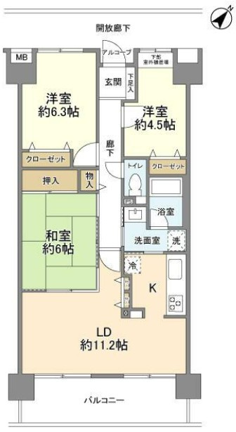 ダイアパレス東久留米の間取り