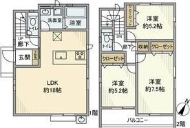 西原町戸建の間取り