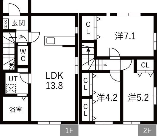 MEZY前九年 Ⅱの間取り