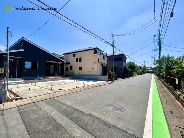 西区二ツ宮②　新築平屋戸建　リーブル02の前面道路含む現地写真