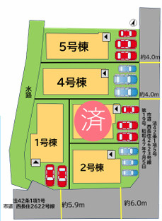 福岡市南区西長住2丁目2期　2号棟の区画図