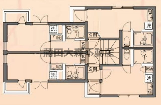 カーサ・フェリーチェの区画図