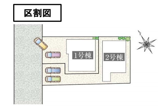 伊奈町寿　新築一戸建て　タマタウン　02の区画図|2号棟