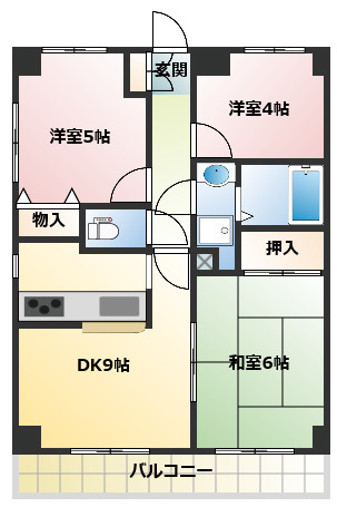 スカイビュウ11の間取り