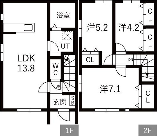 MEZY前九年 Ⅰの間取り